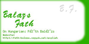 balazs fath business card